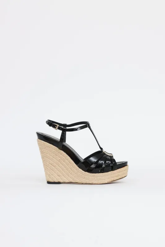 Patent Espadrille Wedge made by Dior