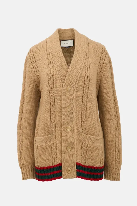 Wool Cable Knit Cardigan sold by VSP Consignment