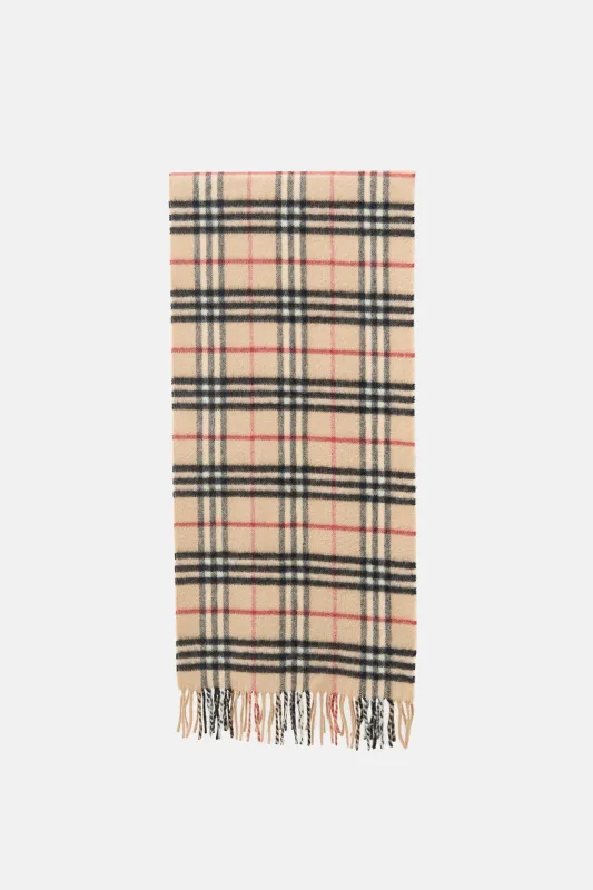 Cashmere House Check Fringe Scarf sold by VSP Consignment
