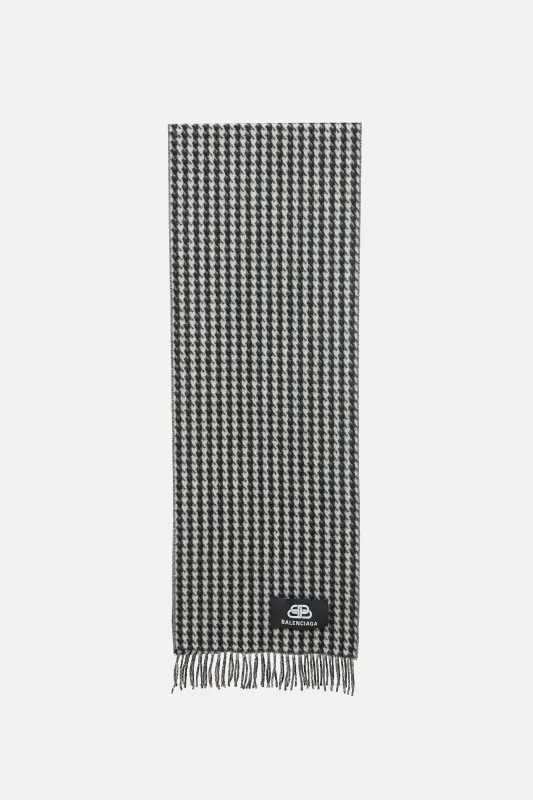 Cashmere Houndstooth Scarf made by Balenciaga