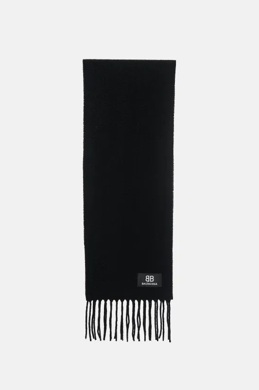 Wool Fringe Logo Scarf made by Balenciaga