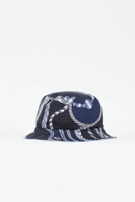 Silk Bucket Hat made by Hermes