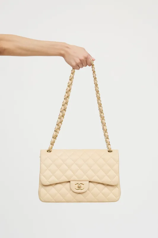 2010 Leather Jumbo Double Flap Bag made by Chanel