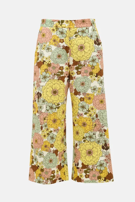 Floral Wide Leg Trouser made by Smythe