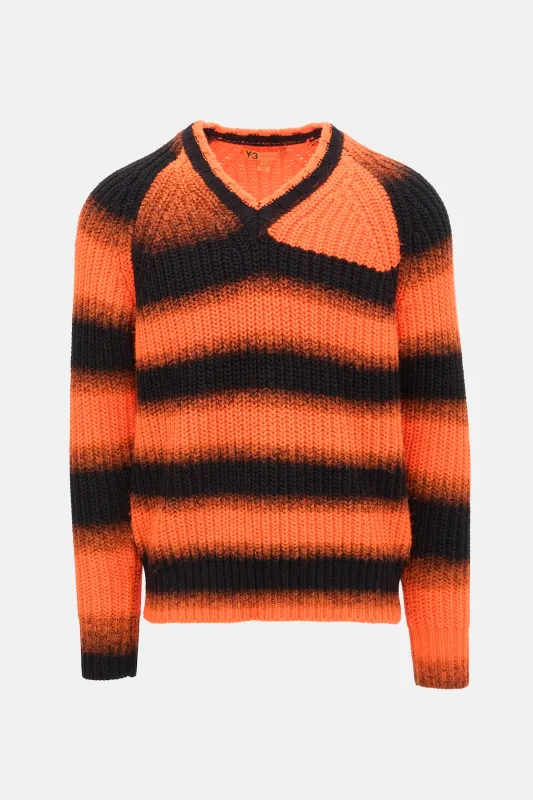 Gradient Striped V-Neck Sweater sold by VSP Consignment