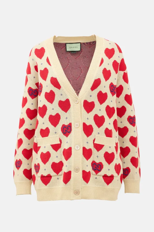 GG Heart Cardigan made by Gucci