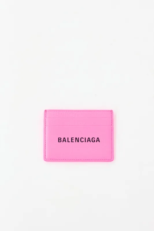 Leather Logo Card Holder made by Balenciaga