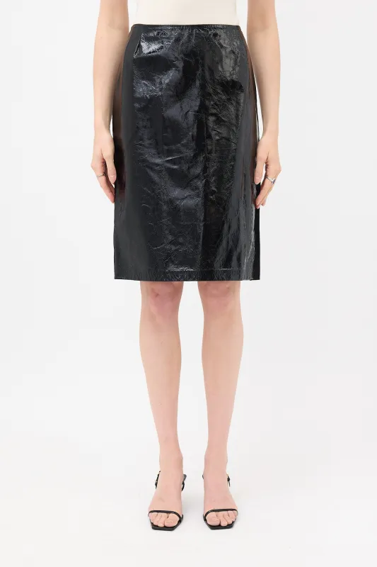 Patent Leather Pencil Skirt sold by VSP Consignment