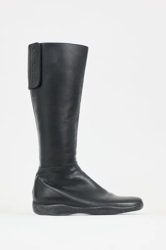 Vintage Leather Knee Boot sold by VSP Consignment
