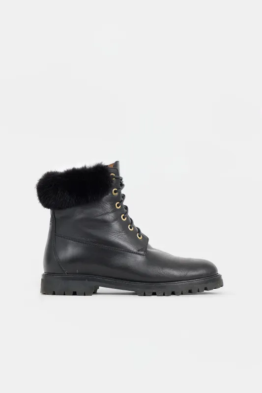 Leather & Fur Heilbrunner Boot made by Aquazzura