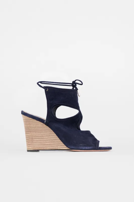 Suede Sexy Thing Wedge Sandal made by Aquazzura