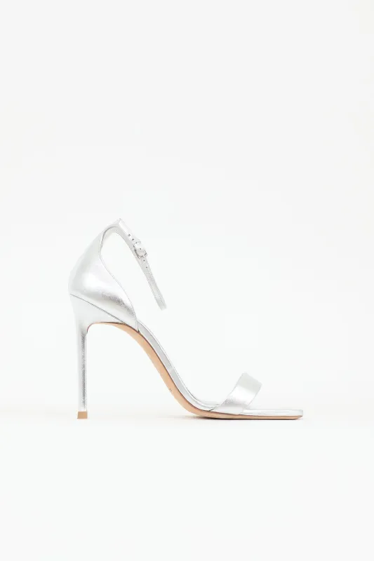 Metallic Leather Amber Sandal sold by VSP Consignment