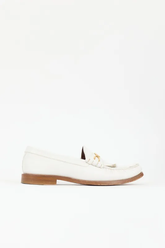 Leather Luco Fringe Loafer made by Celine