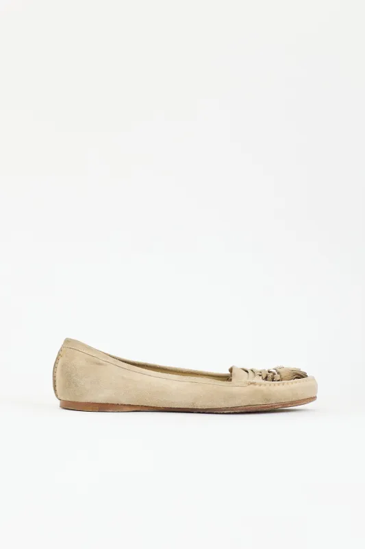 Suede Tassel Driving Loafer sold by VSP Consignment