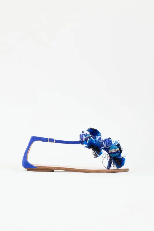 Suede Embellished Tropicana Sandal made by Aquazzura