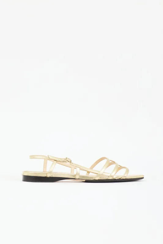 Metallic Leather Arien Sandal sold by VSP Consignment