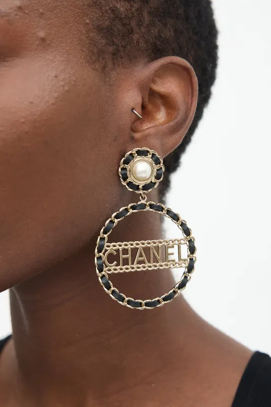 FW 2018 Braided Logo Earrings made by Chanel