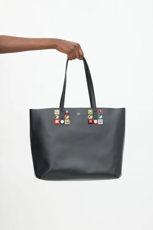 Leather Large Roll Tote Bag made by Fendi