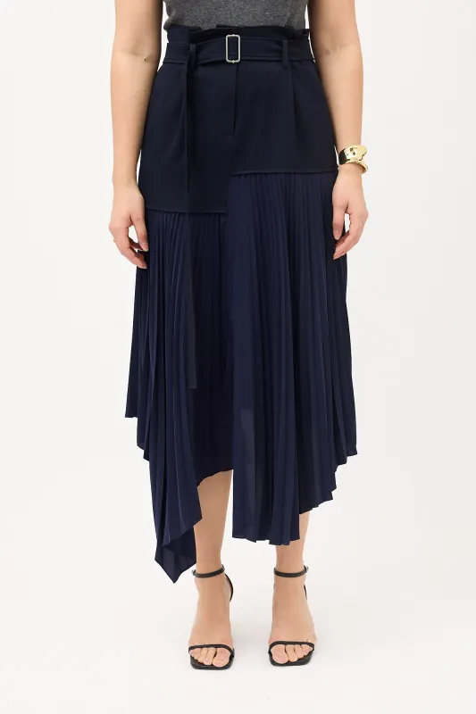Asymmetric Pleated Midi Skirt made by J.W. Anderson