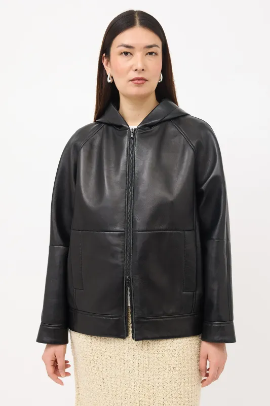 Leather Hooded Jacket made by Brunello Cucinelli