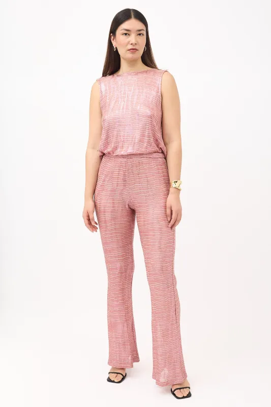 Metallic Striped Jumpsuit made by Missoni