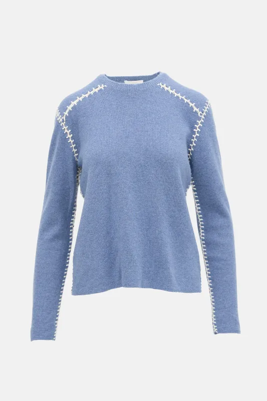 Cashmere Blanket Stitch Sweater sold by VSP Consignment