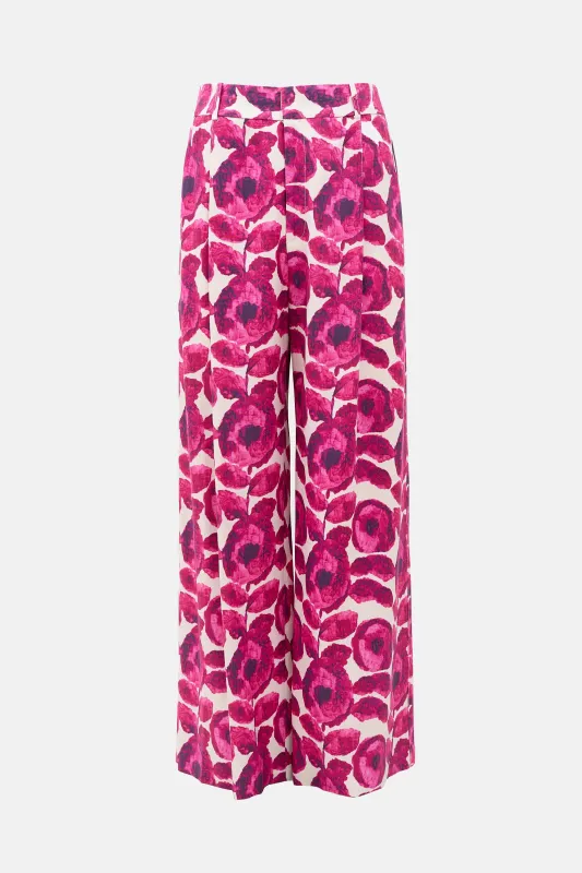 Floral Pleated Trouser made by Smythe