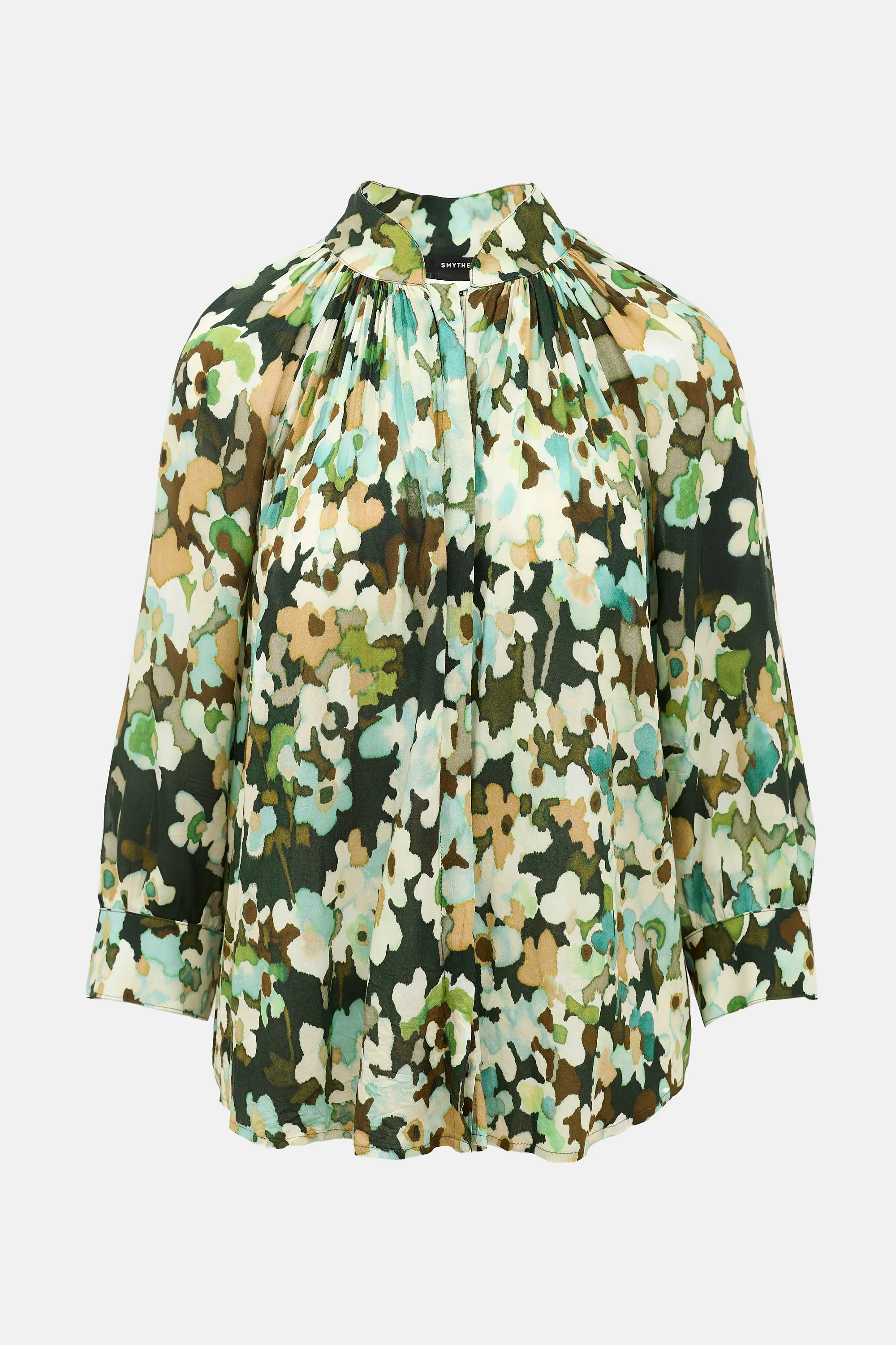 Forest Floral Gathered Blouse sold by VSP Consignment