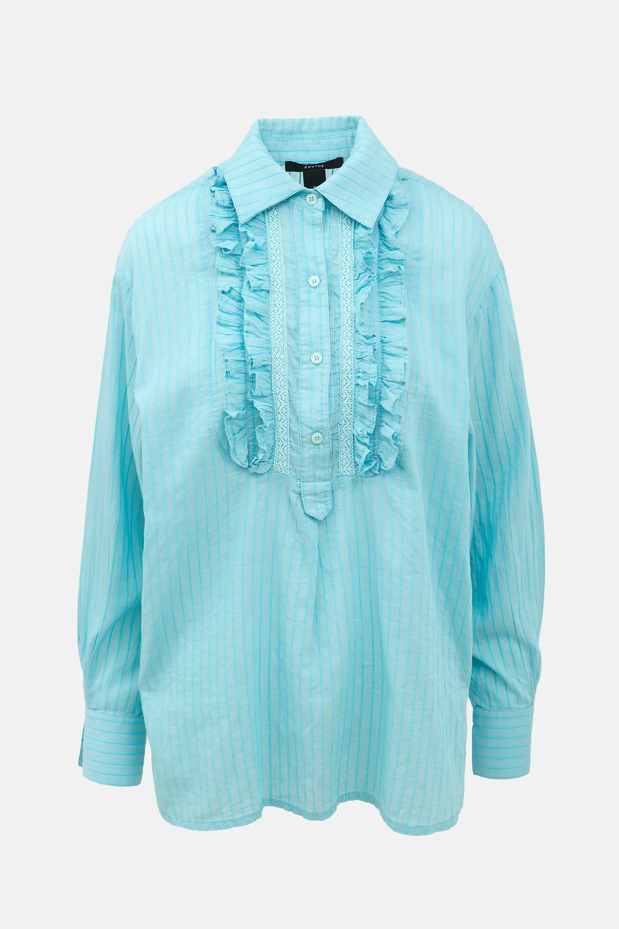 Ruffled Placket Shirt sold by VSP Consignment