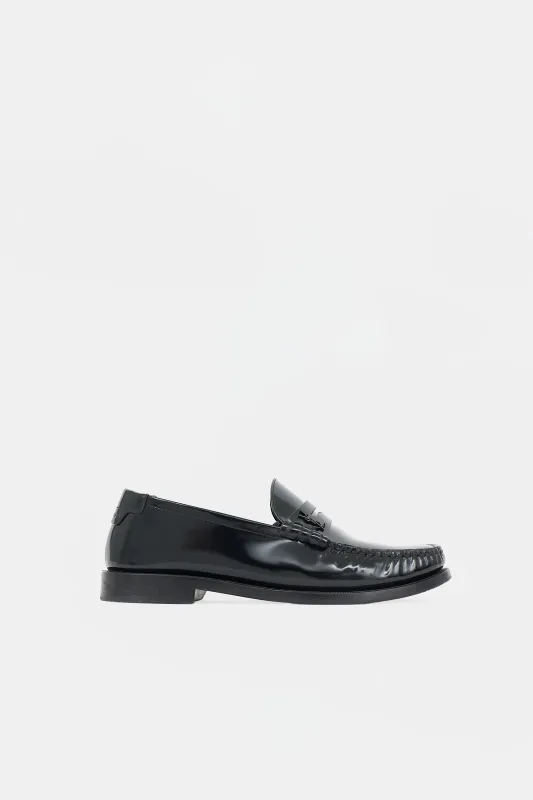 Leather Logo Penny Loafer made by Yves Saint Laurent