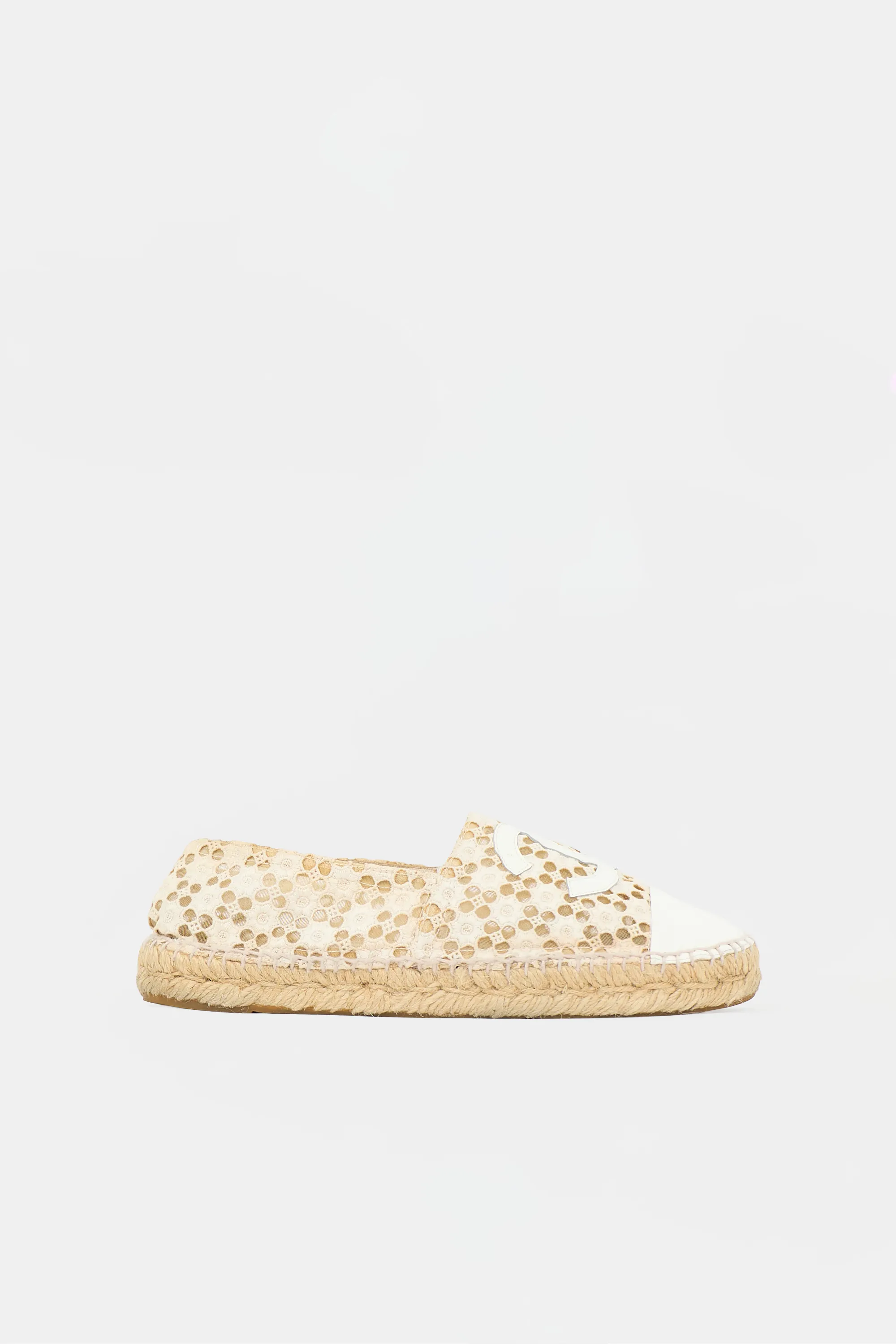 Eyelet CC Espadrille Flat sold by VSP Consignment