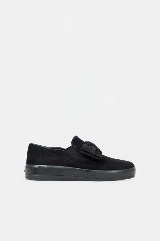 Suede Bow Sneaker sold by VSP Consignment