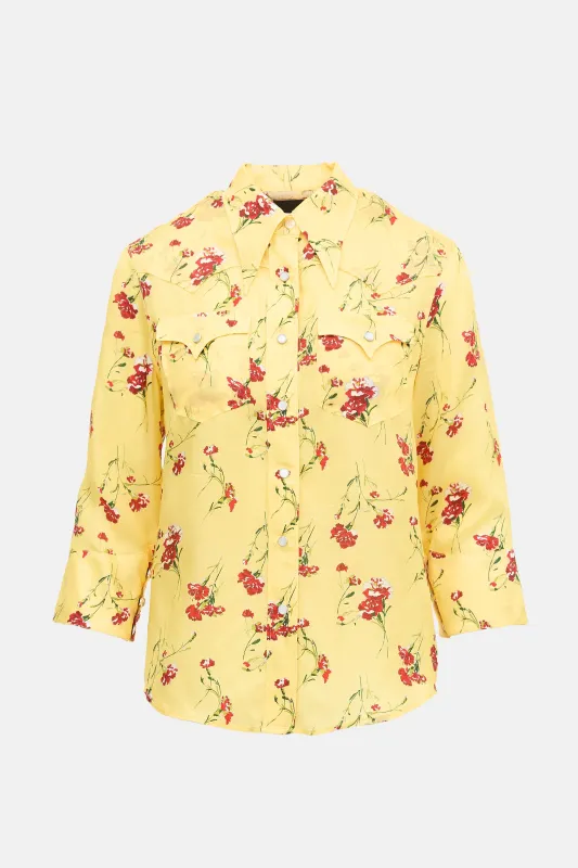 Satin Floral Shirt sold by VSP Consignment