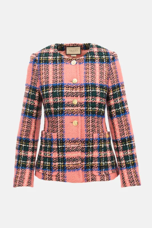 Wool Check Jacket sold by VSP Consignment