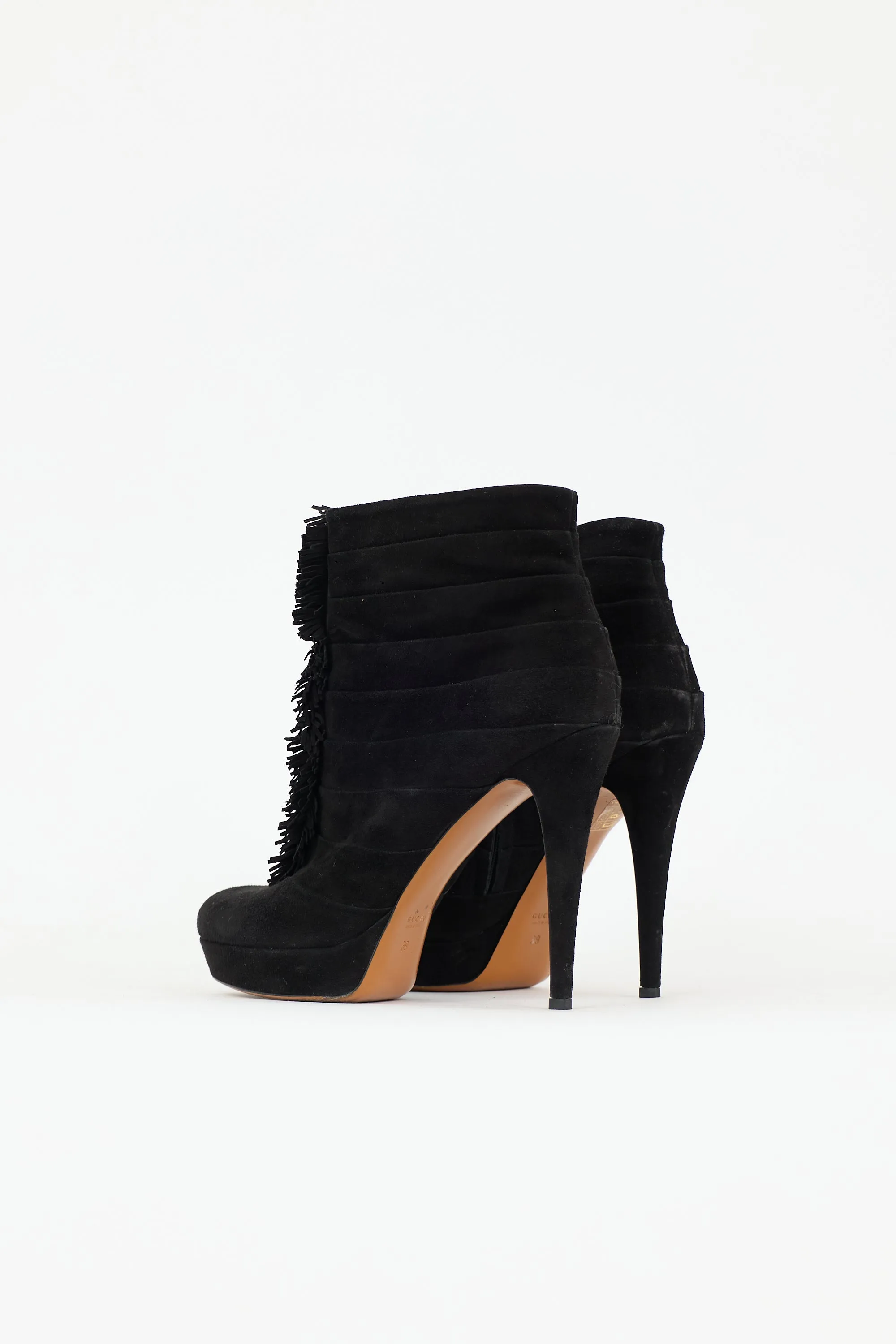 Suede Fringe Youma Platform Boot sold by VSP Consignment product image thumbnail 4