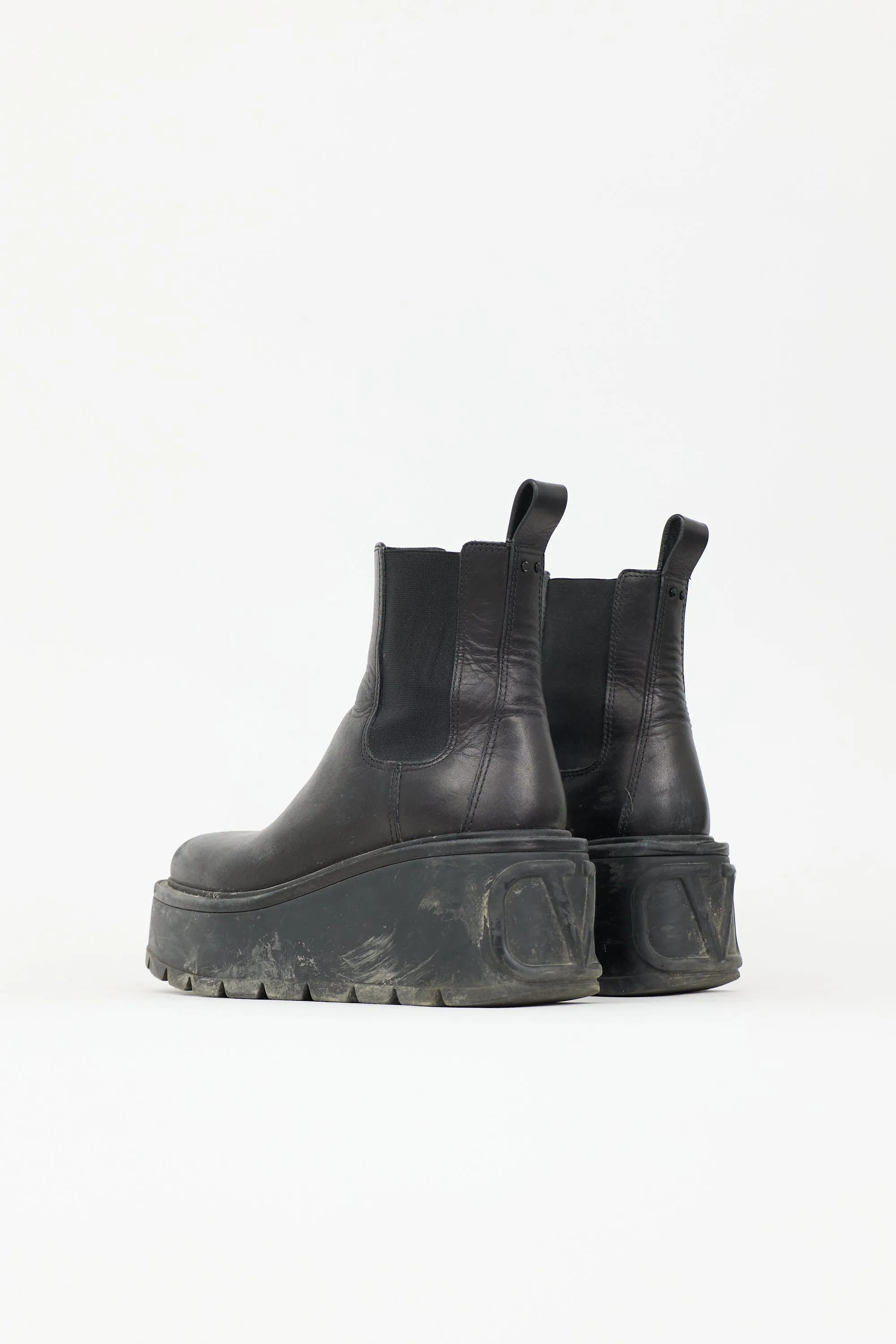 Leather VLogo Uniqueform Boot sold by VSP Consignment product image thumbnail 4