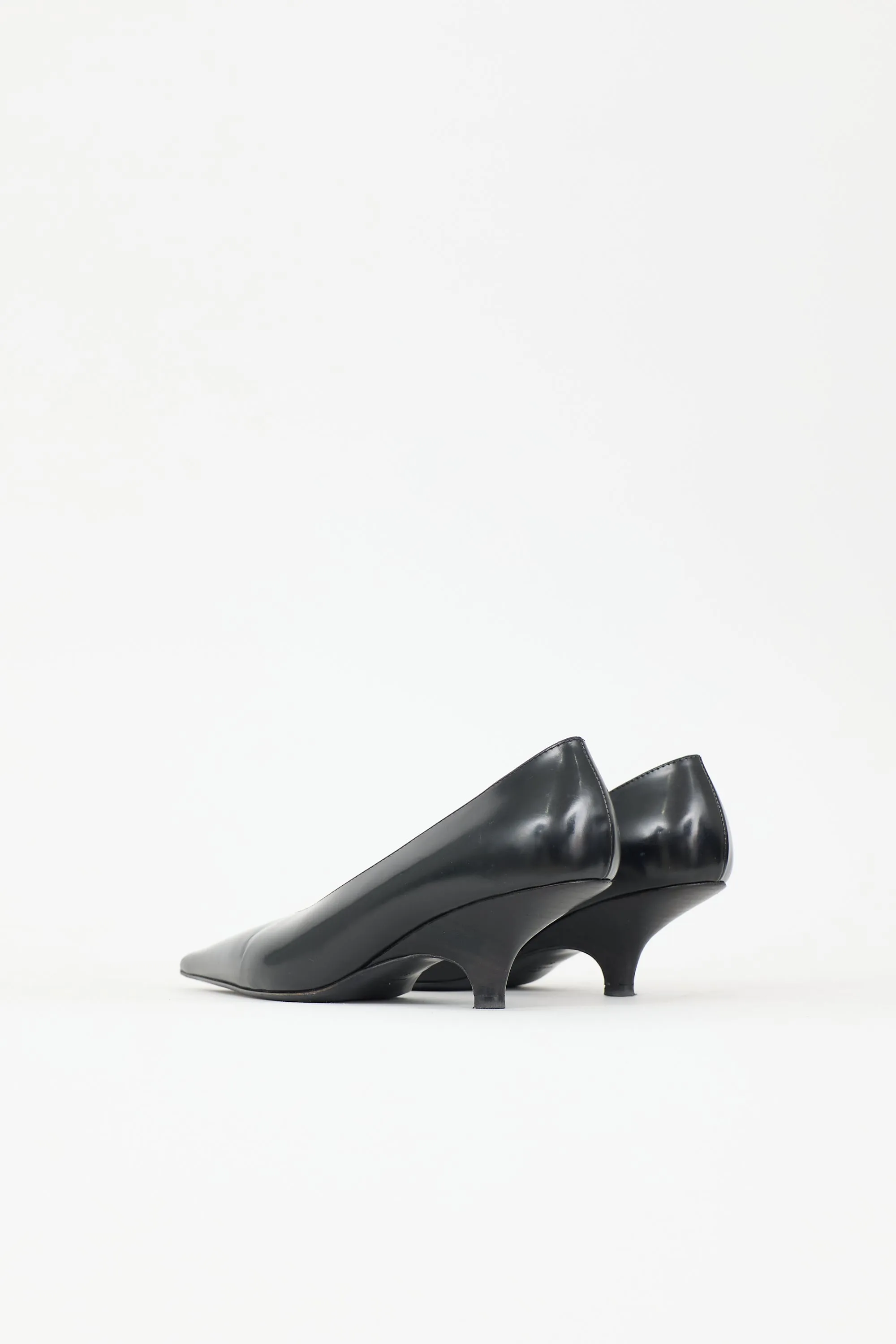 Leather The Wedge Pump sold by VSP Consignment product image thumbnail 4