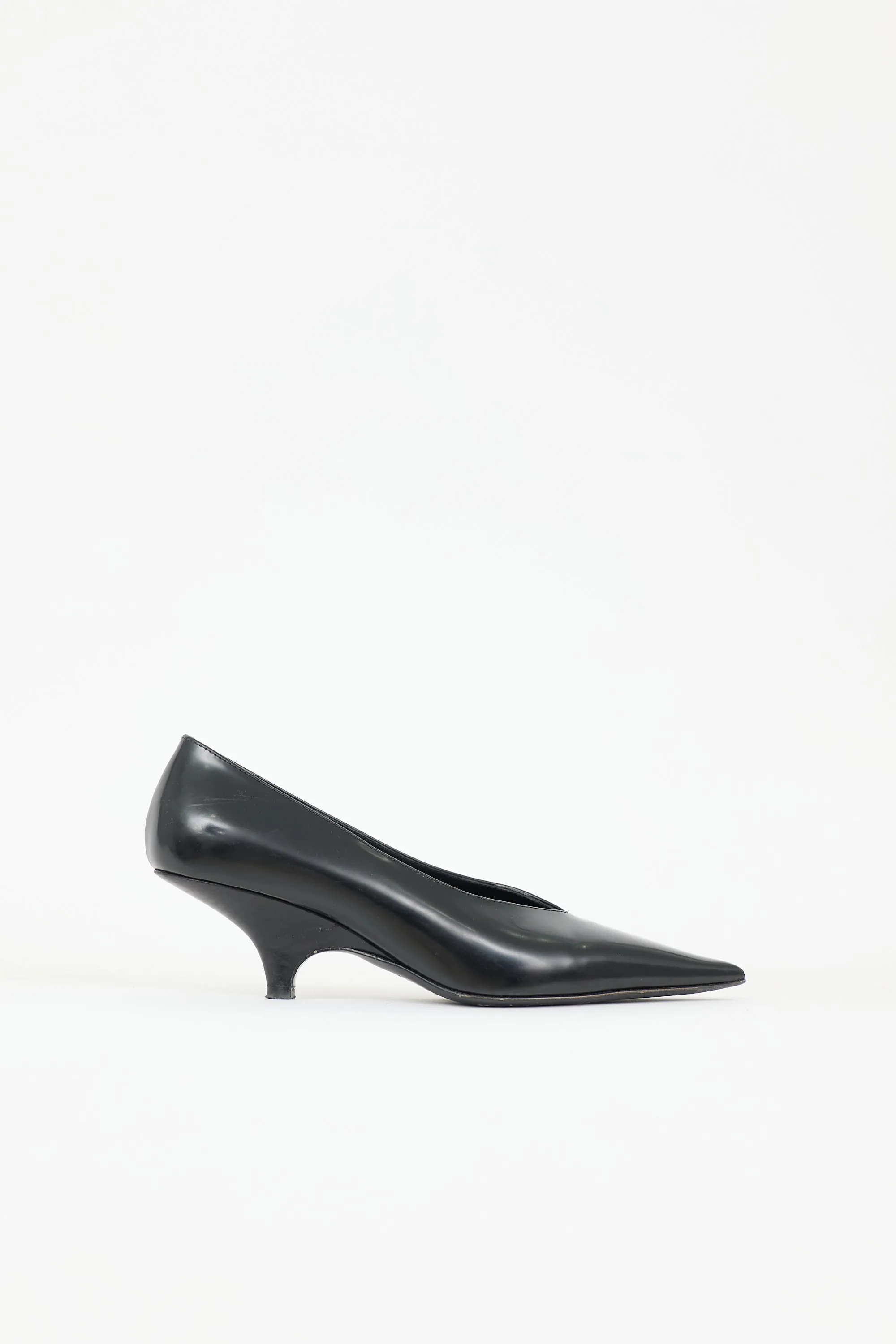 Leather The Wedge Pump sold by VSP Consignment