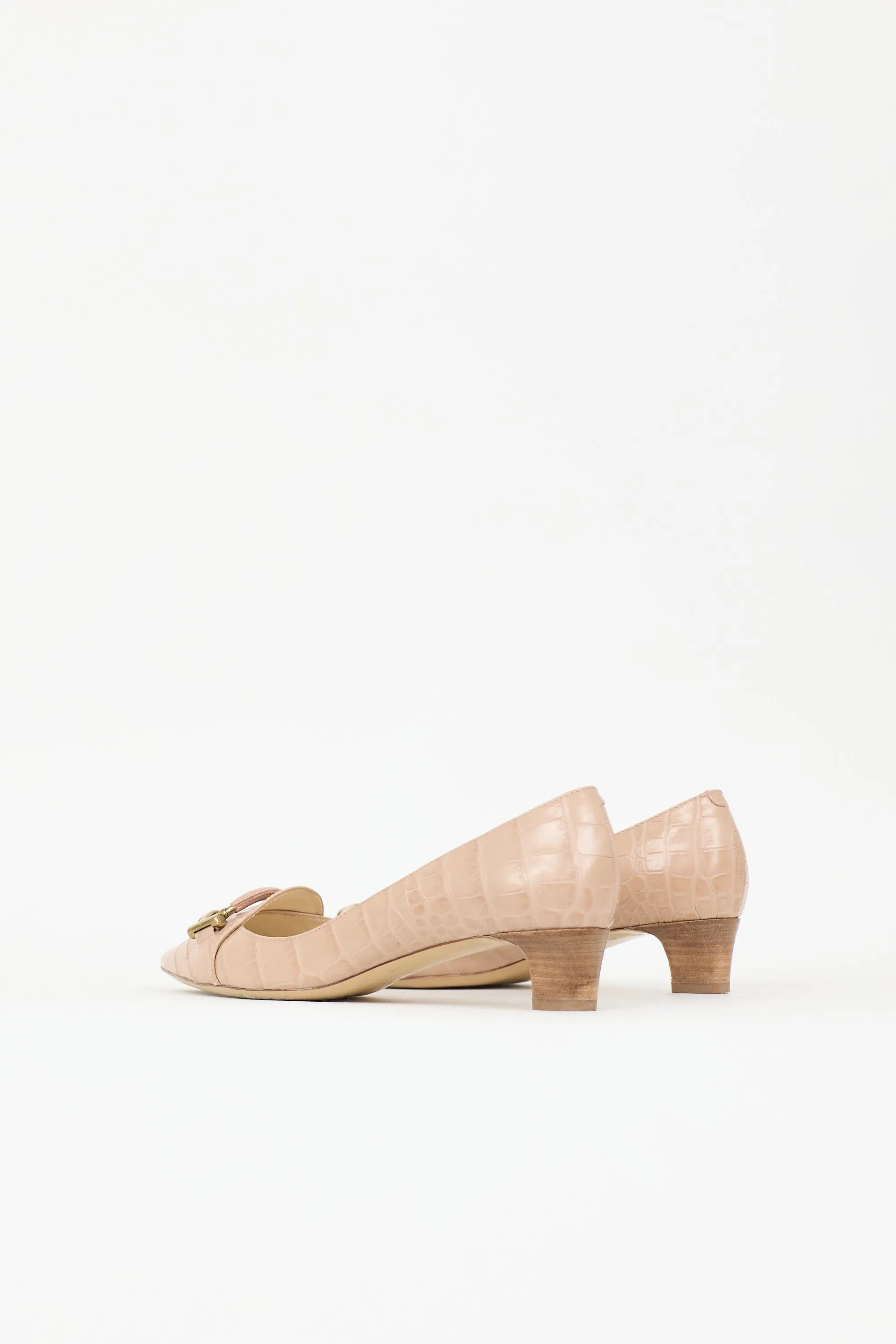 Embossed Leather Buckle Pump sold by VSP Consignment product image thumbnail 4