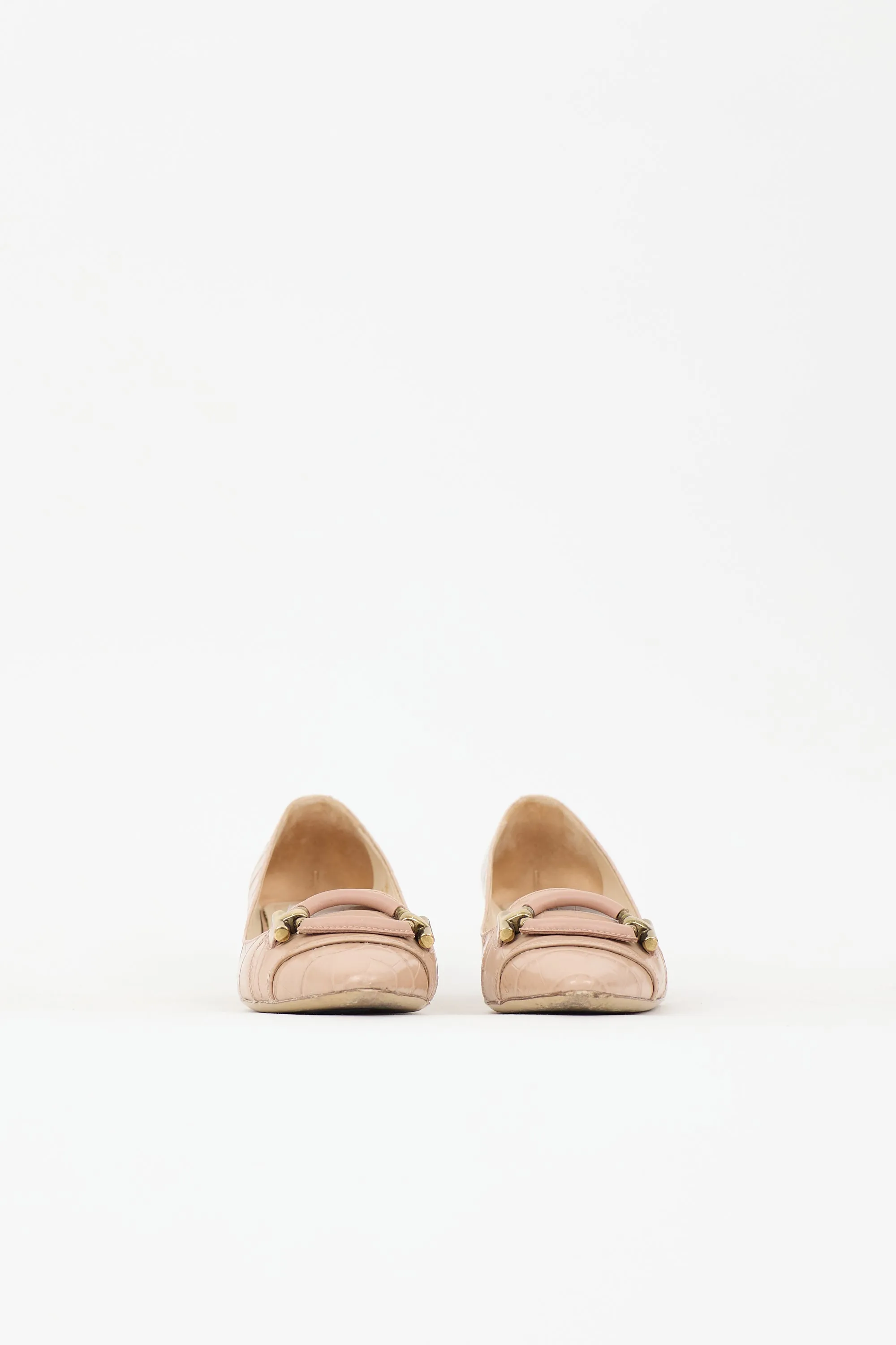 Embossed Leather Buckle Pump sold by VSP Consignment product image thumbnail 3