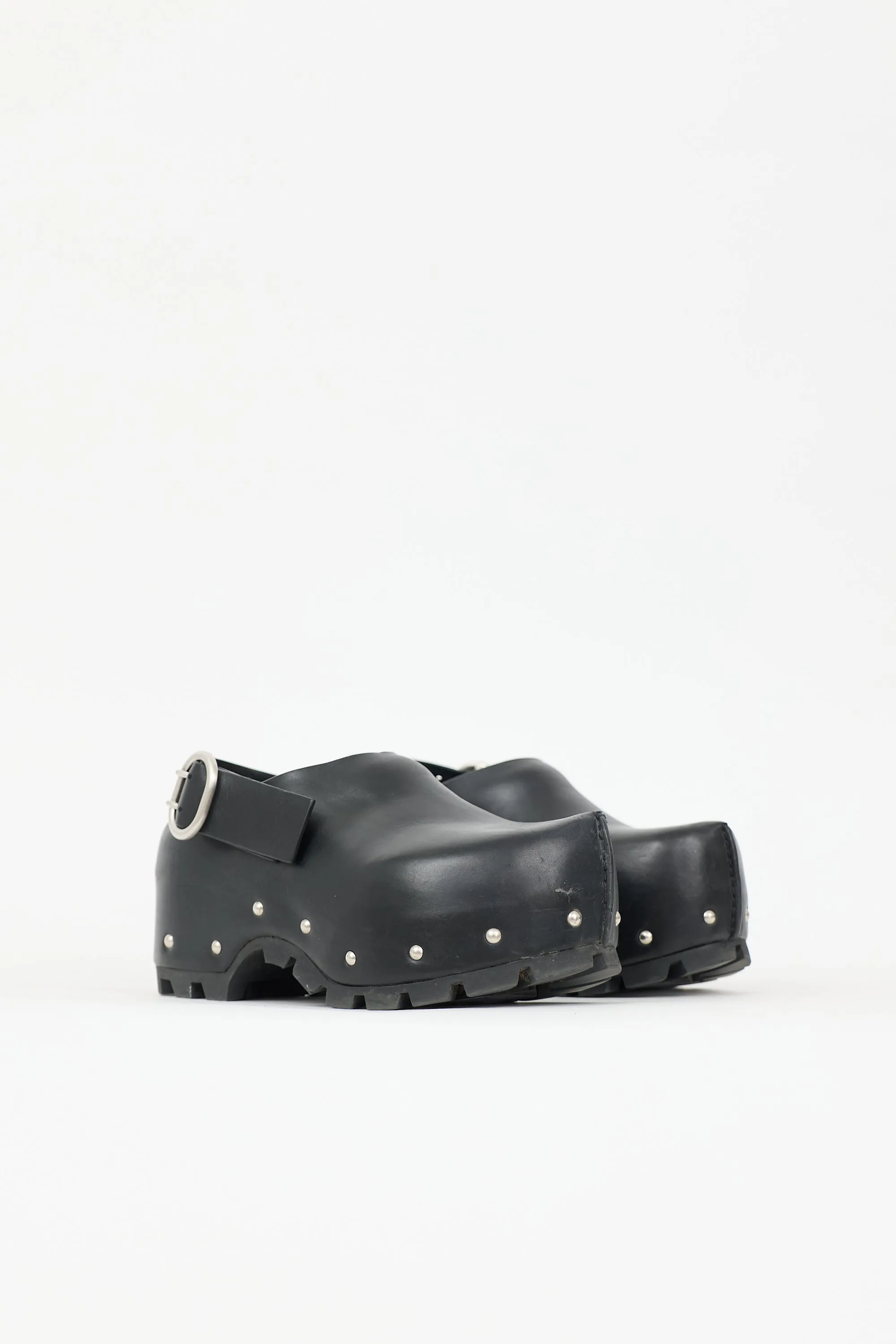 Leather Platform Studded Mule sold by VSP Consignment product image thumbnail 2
