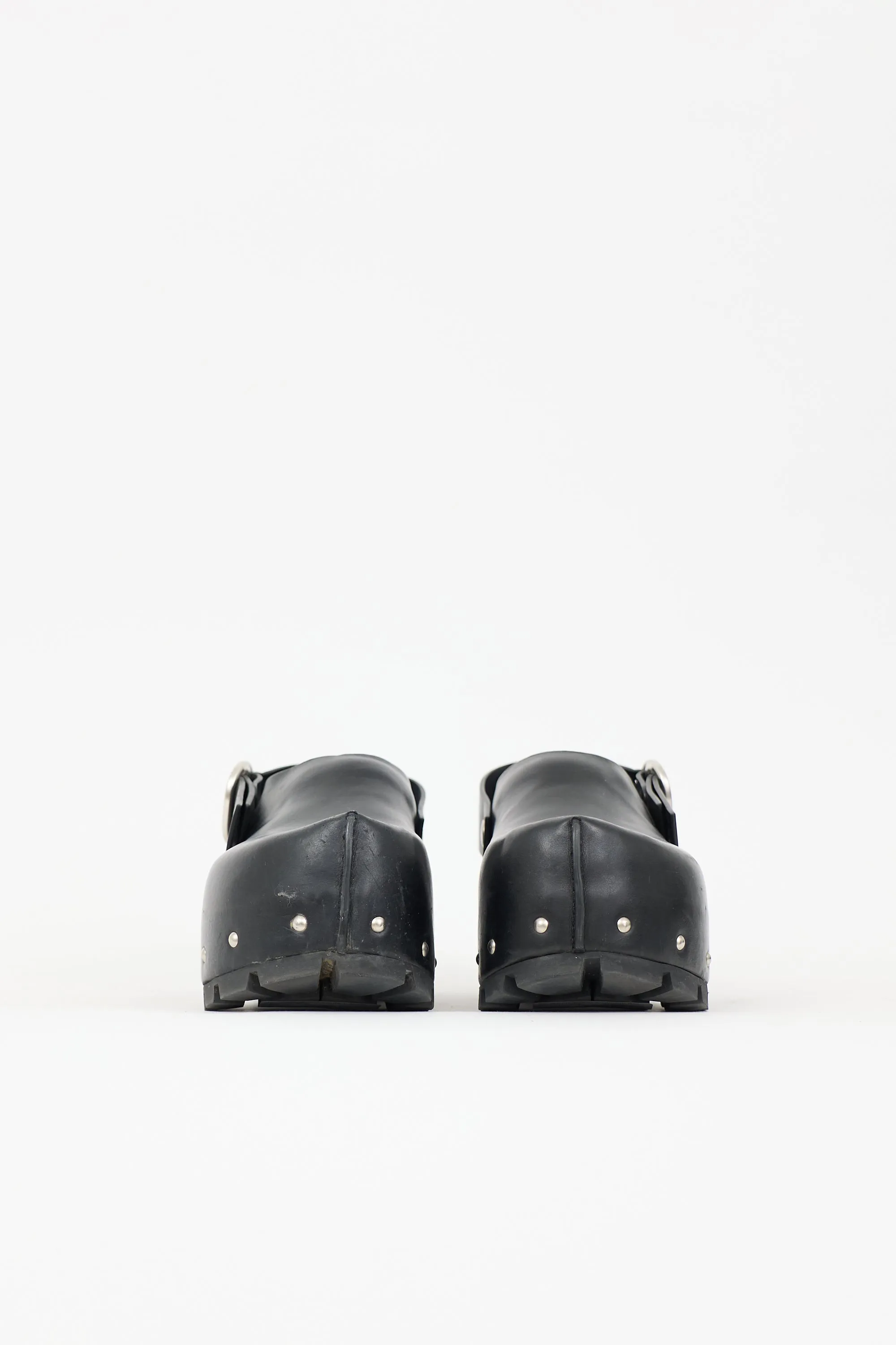 Leather Platform Studded Mule sold by VSP Consignment product image thumbnail 3