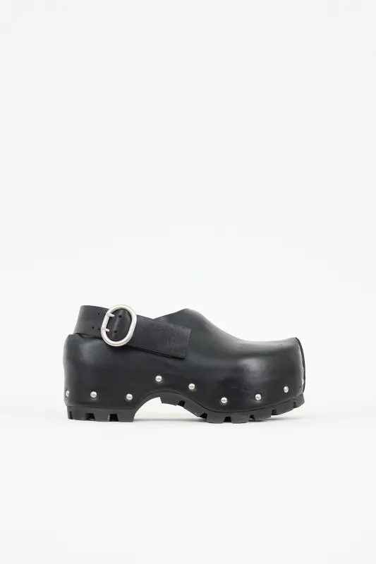 Leather Platform Studded Mule made by Jil Sander