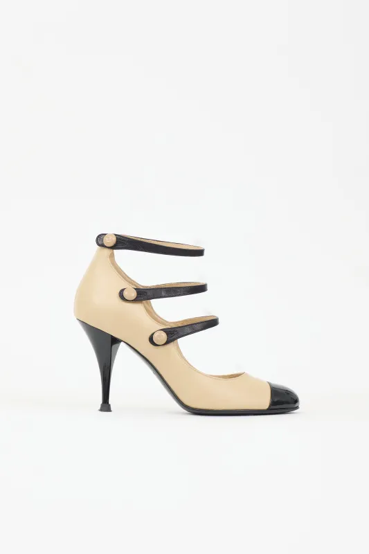 Leather Strappy Pump made by Chanel
