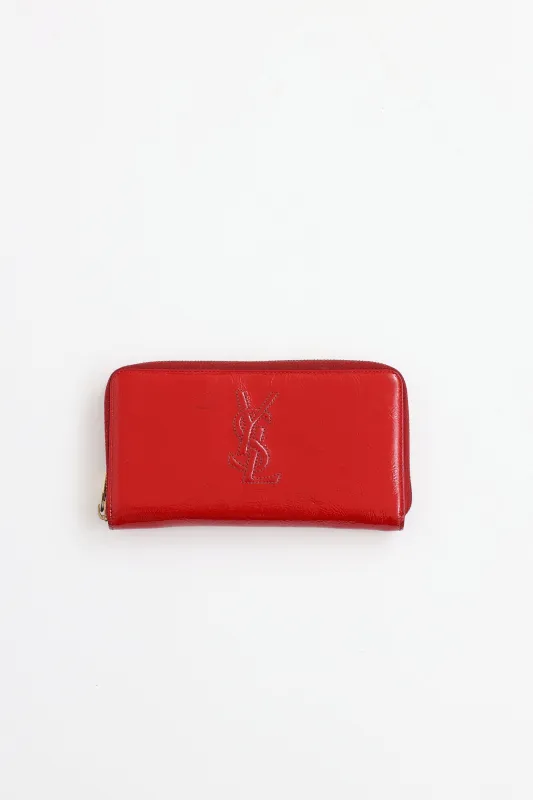 Patent Belle De Jour Zip Wallet made by Yves Saint Laurent
