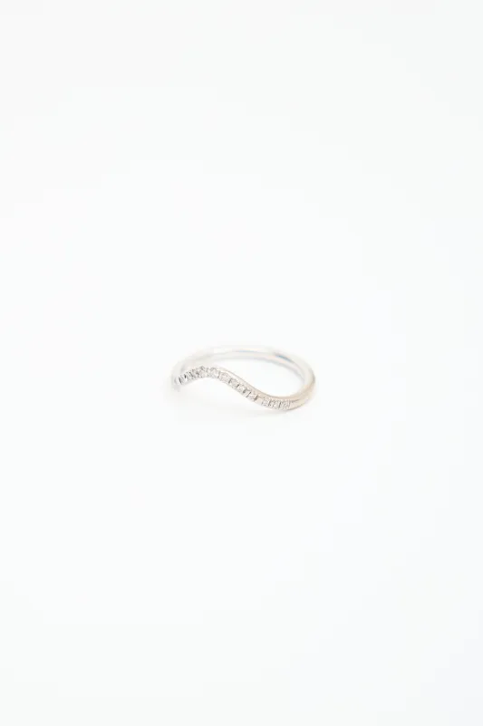 14K White Gold Plated Palladium Graduated Peak Ring made by WWAKE