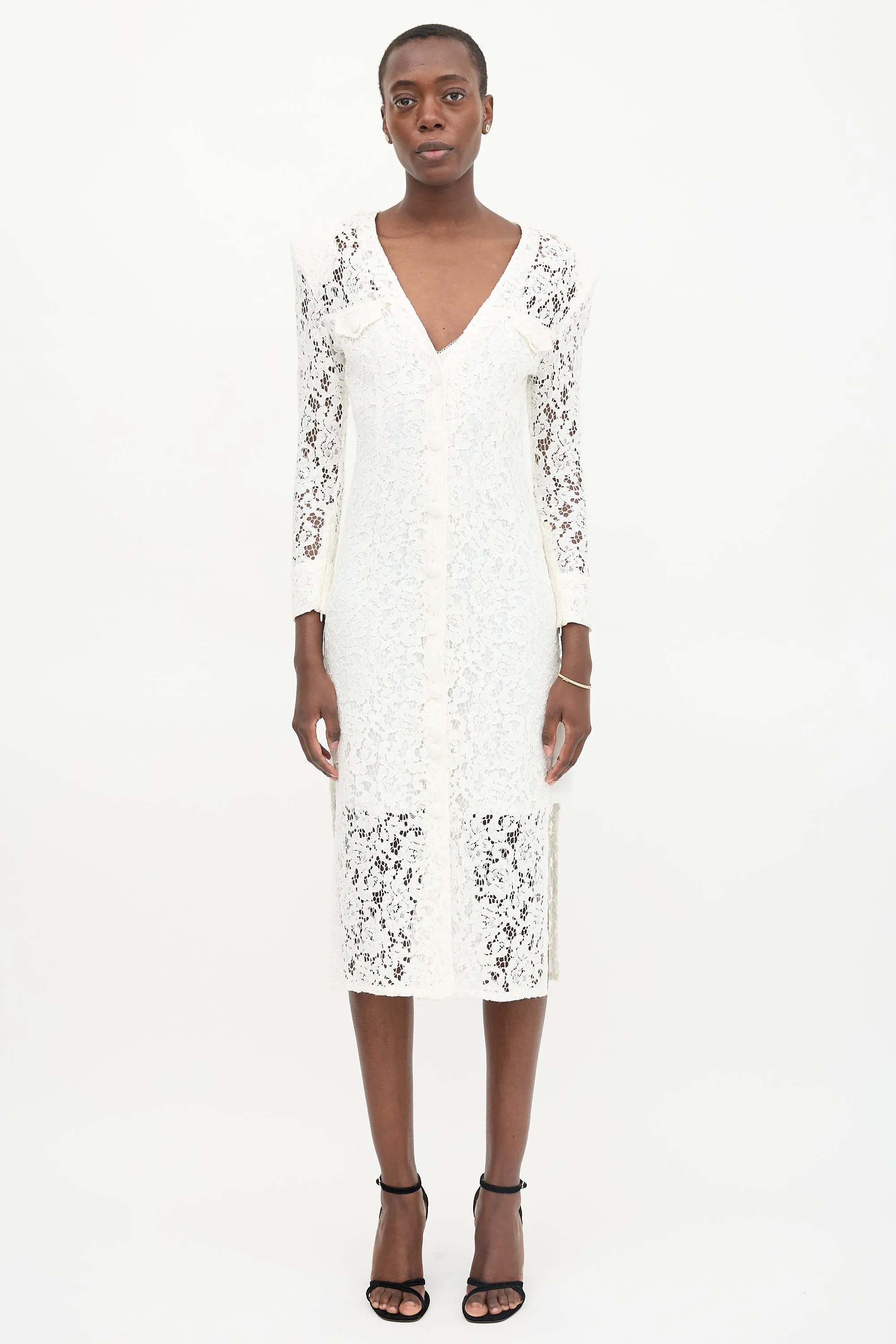 FW 2020 Lace Button Front Dress sold by VSP Consignment