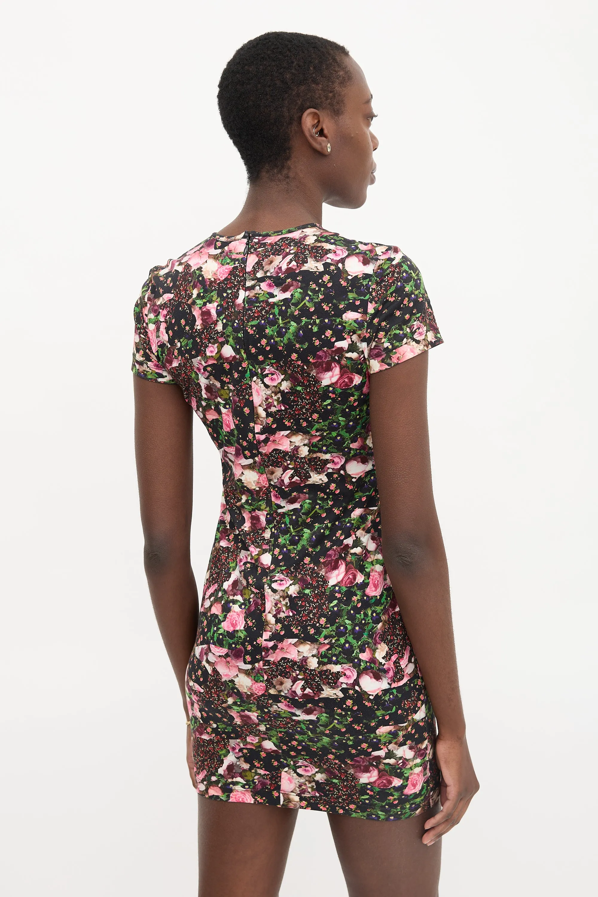 Abstract Floral Mini Dress sold by VSP Consignment product image thumbnail 4