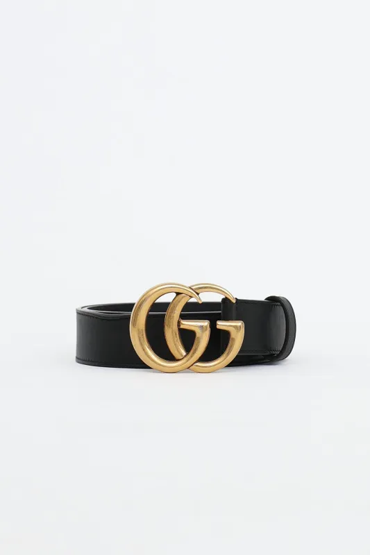 Leather Marmont GG Buckle Belt sold by VSP Consignment