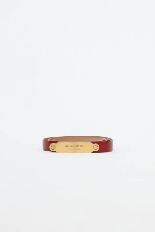 Leather Reese Slim Belt made by Burberry